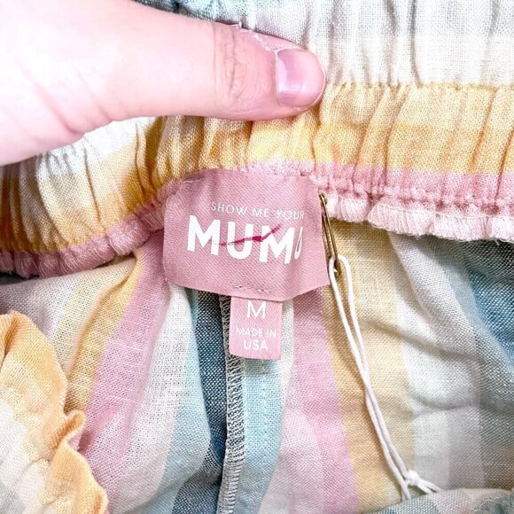 NWT Show Me You MuMu Nevada Peterson Flowy Wide Leg Pants Pastel Stripe Size M - Picture 4 of 8